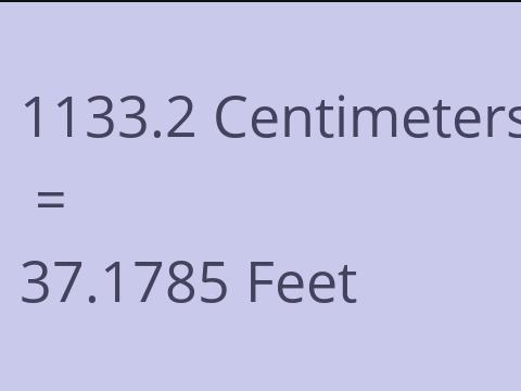 1133.2 CM TO FEET