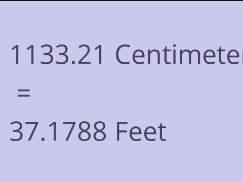 1133.21 CM TO FEET