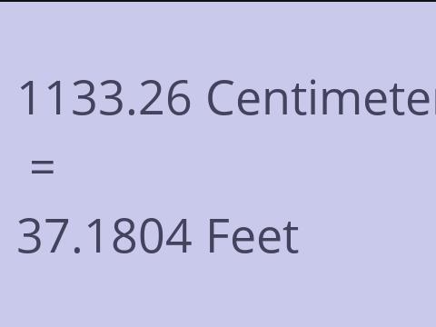 1133.26 CM TO FEET