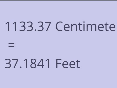 1133.37 CM TO FEET