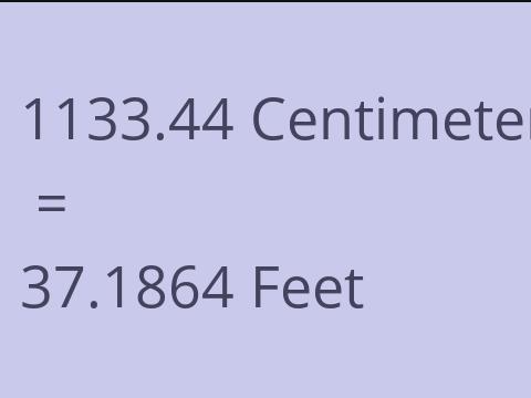 1133.44 CM TO FEET