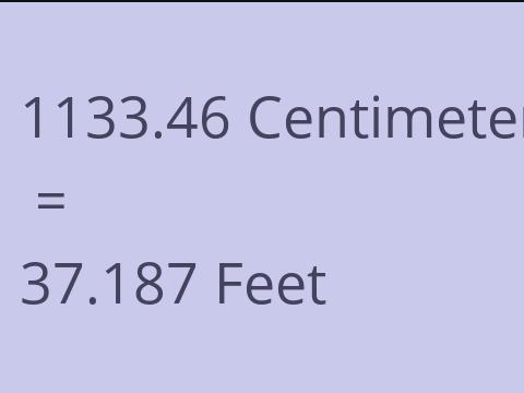 1133.46 CM TO FEET