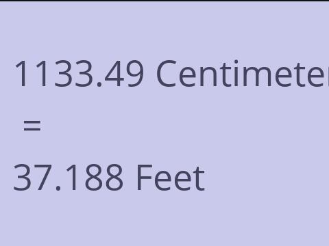 1133.49 CM TO FEET