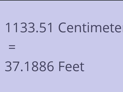 1133.51 CM TO FEET