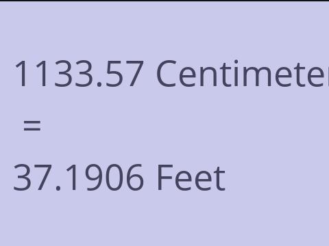 1133.57 CM TO FEET