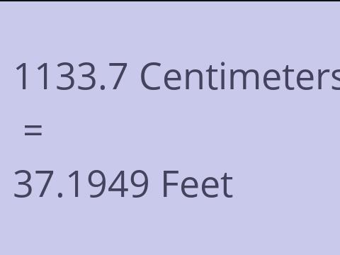 1133.7 CM TO FEET