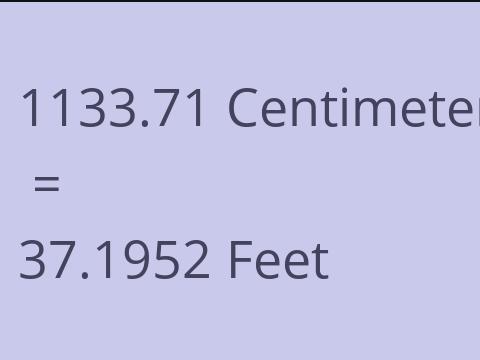 1133.71 CM TO FEET