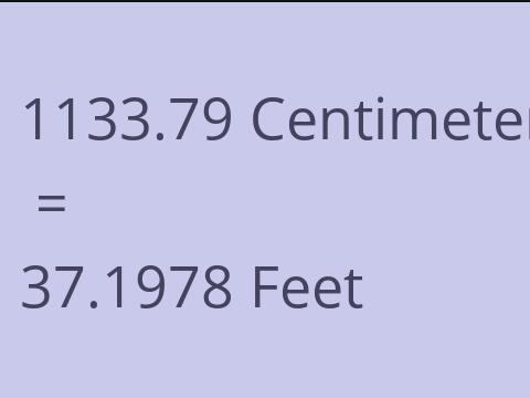 1133.79 CM TO FEET