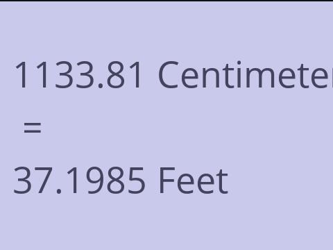 1133.81 CM TO FEET