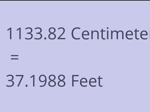 1133.82 CM TO FEET