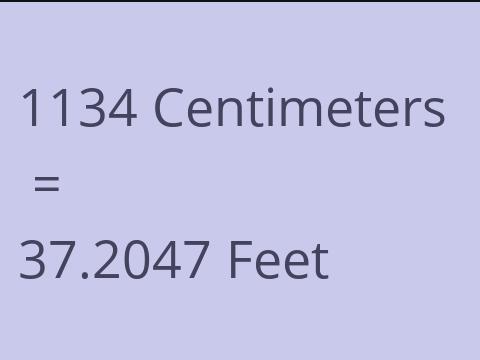 1134 CM TO FEET