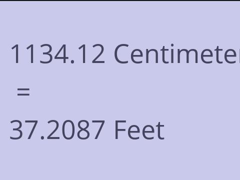 1134.12 CM TO FEET