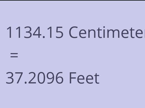 1134.15 CM TO FEET