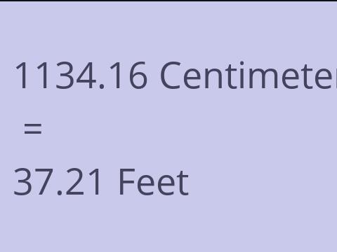 1134.16 CM TO FEET