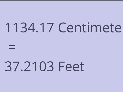 1134.17 CM TO FEET