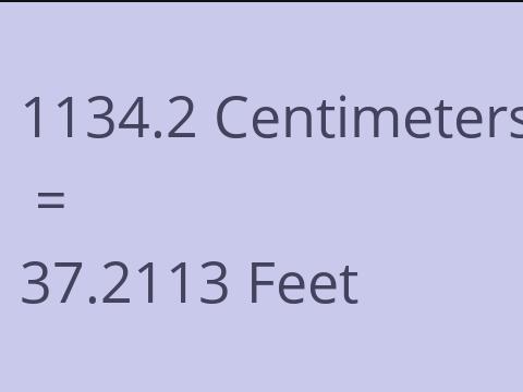 1134.2 CM TO FEET