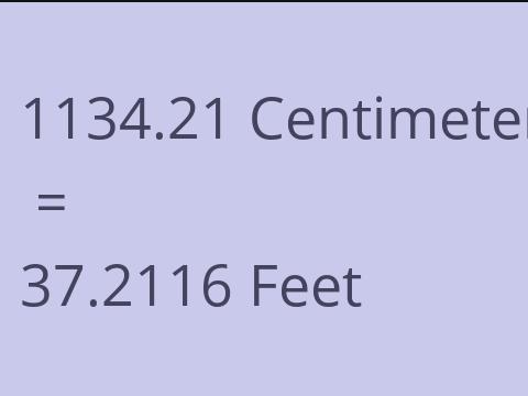 1134.21 CM TO FEET