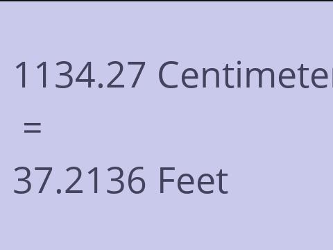 1134.27 CM TO FEET