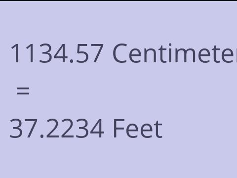 1134.57 CM TO FEET