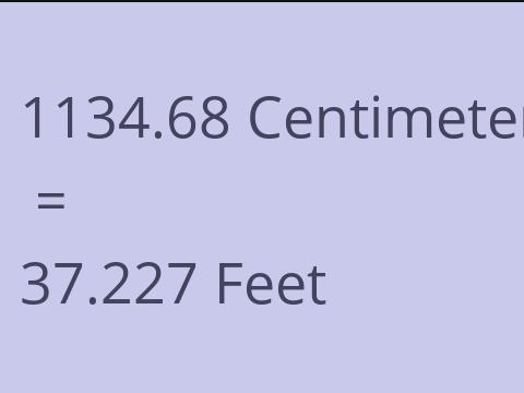 1134.68 CM TO FEET