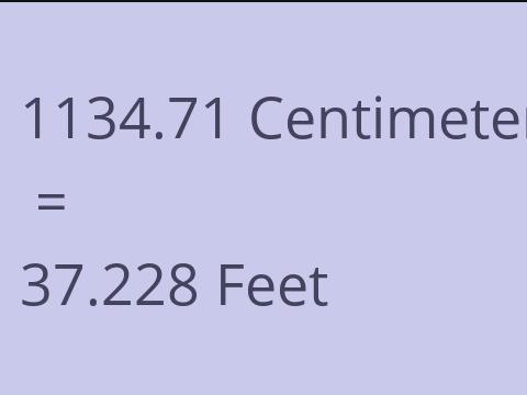 1134.71 CM TO FEET