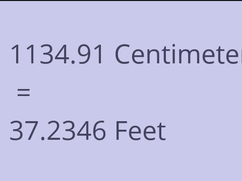 1134.91 CM TO FEET