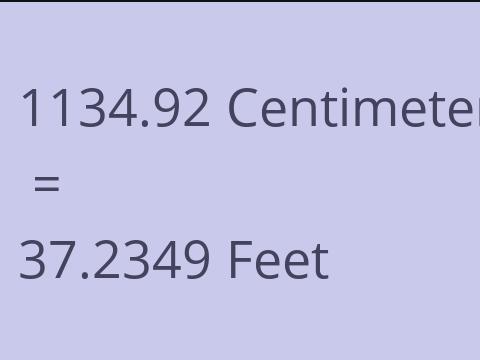 1134.92 CM TO FEET