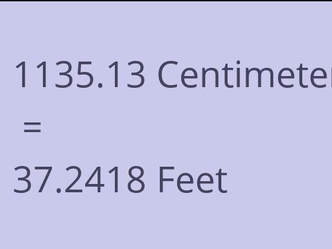 1135.13 CM TO FEET