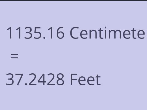 1135.16 CM TO FEET