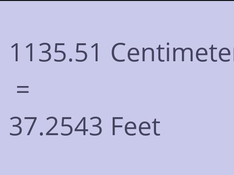 1135.51 CM TO FEET