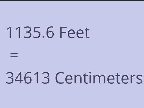 1135.6 FEET TO CM