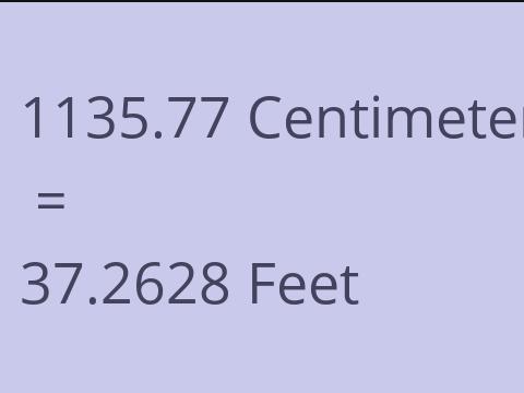 1135.77 CM TO FEET