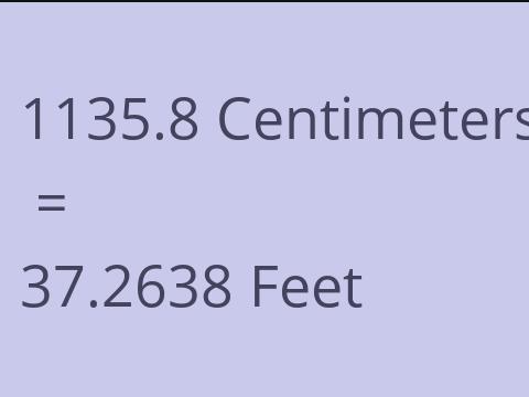 1135.8 CM TO FEET