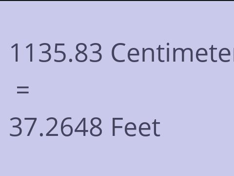 1135.83 CM TO FEET