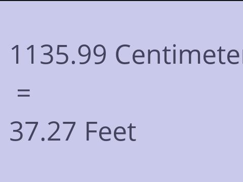 1135.99 CM TO FEET