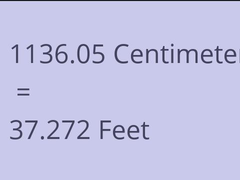 1136.05 CM TO FEET