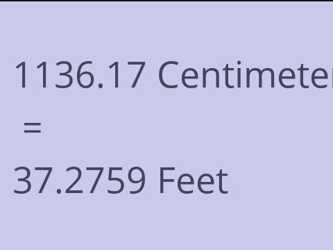 1136.17 CM TO FEET