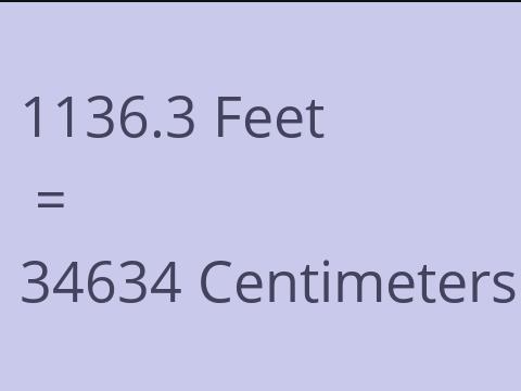 1136.3 FEET TO CM