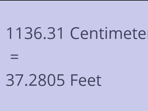 1136.31 CM TO FEET