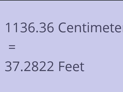 1136.36 CM TO FEET