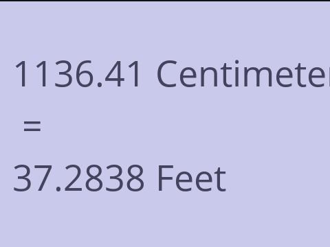 1136.41 CM TO FEET