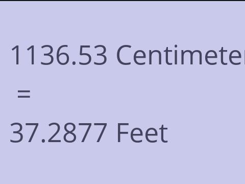 1136.53 CM TO FEET