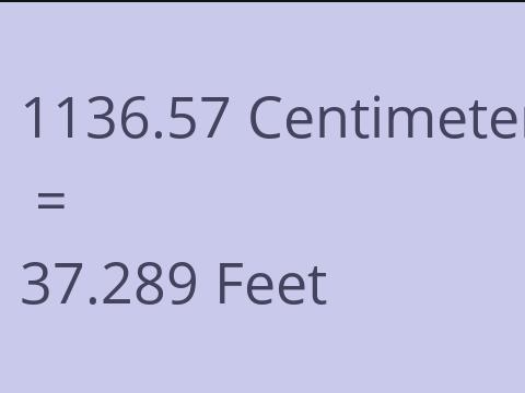 1136.57 CM TO FEET