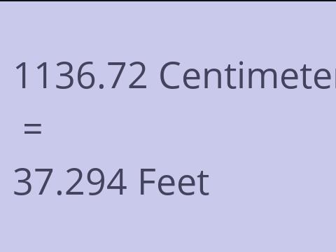 1136.72 CM TO FEET