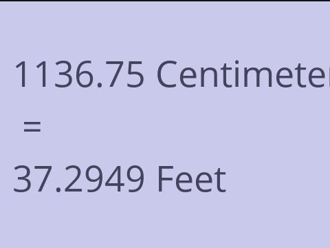 1136.75 CM TO FEET