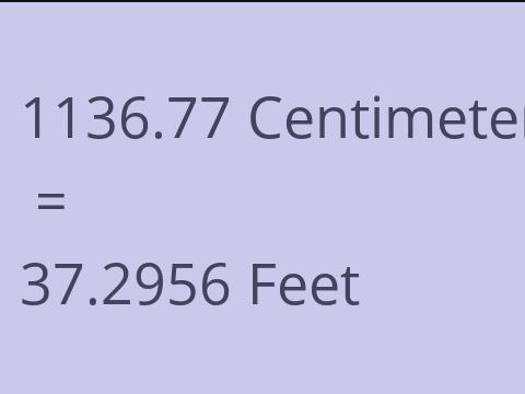 1136.77 CM TO FEET