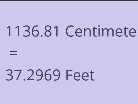 1136.81 CM TO FEET