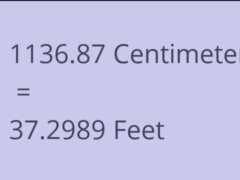 1136.87 CM TO FEET