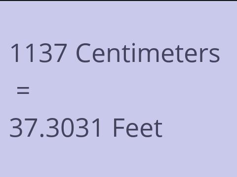 1137 CM TO FEET