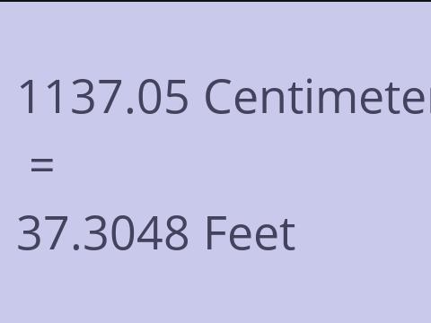 1137.05 CM TO FEET